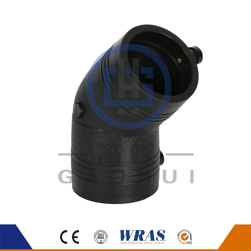 Electro Fusion moulé HDPE 45 degrés coude pour l'alimentation en eau
