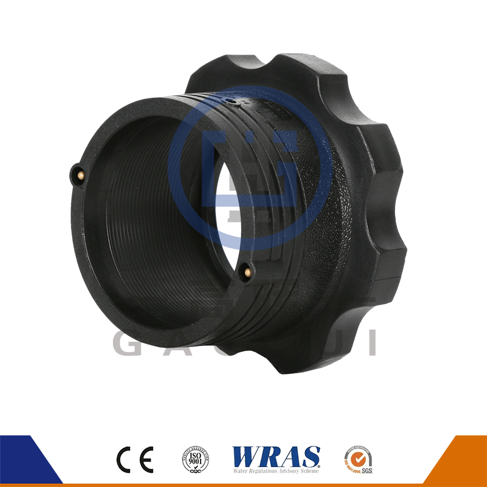 Adaptateur de bride de bride de bride de tronçonneuse électro-fusion moulé HDPE Adaptateur pour l'alimentation en eau