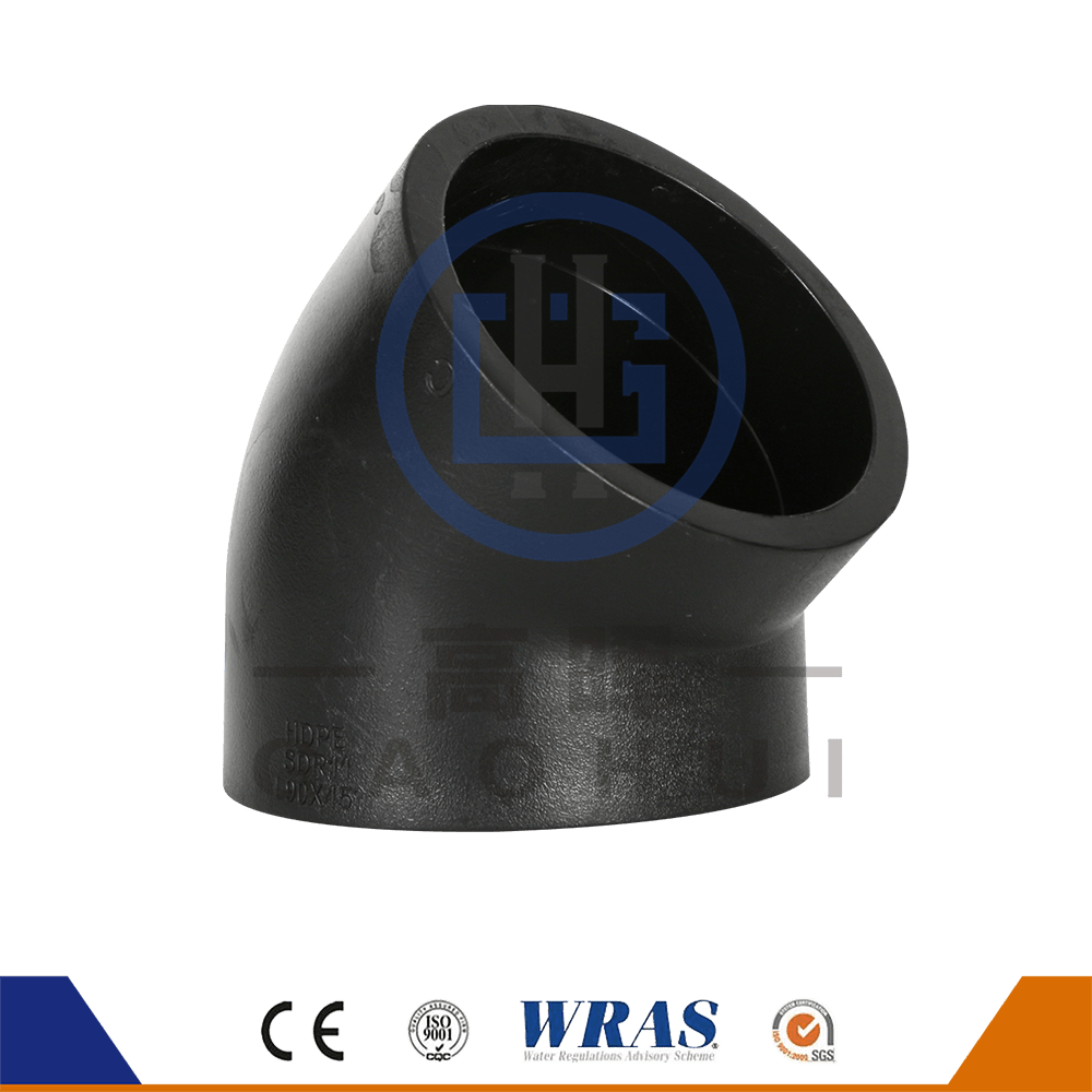 HDPE Socket Fusion 45 ° coude